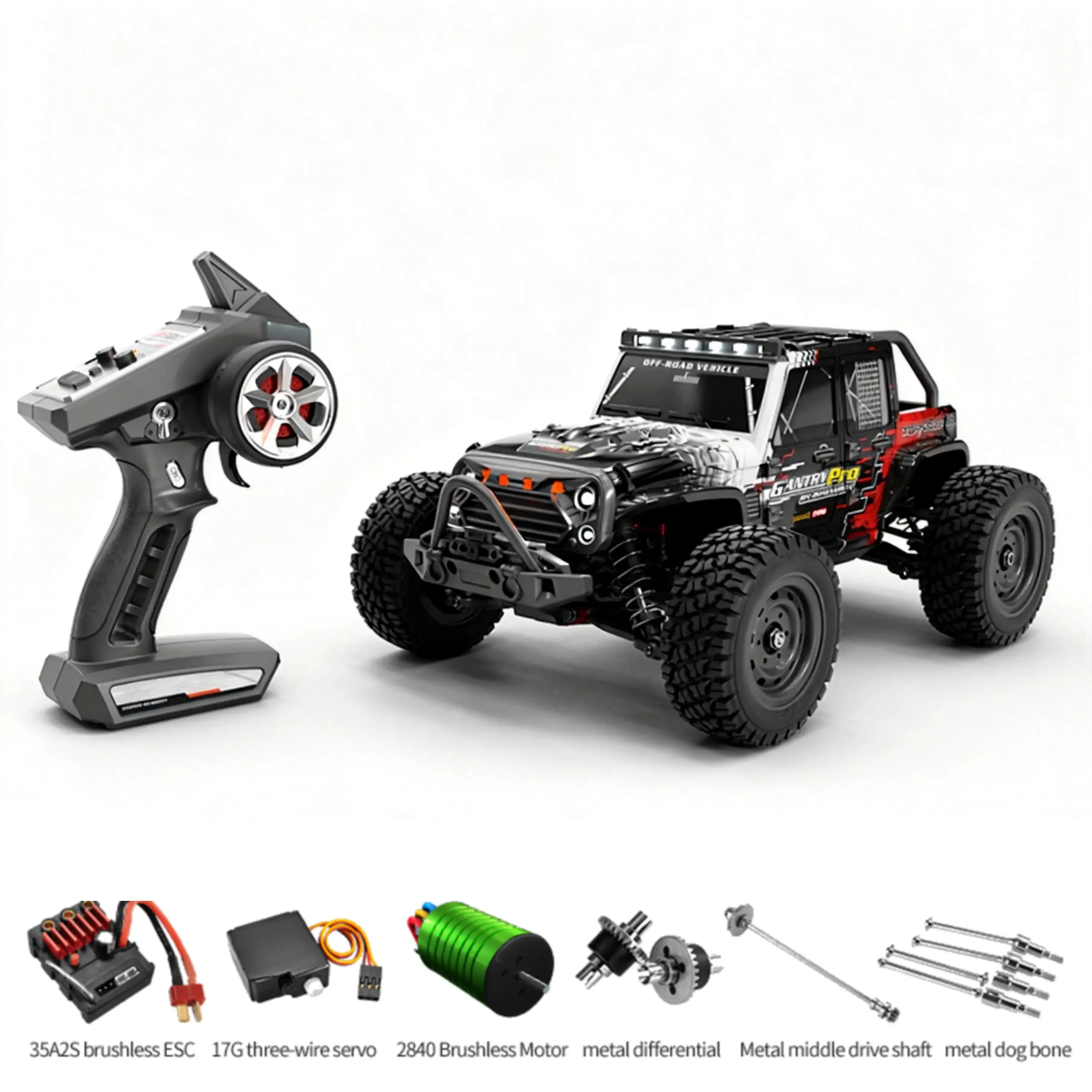 1:16 4WD 70KM/H Monster Truck for Sale - Brushless High-Speed RC Car