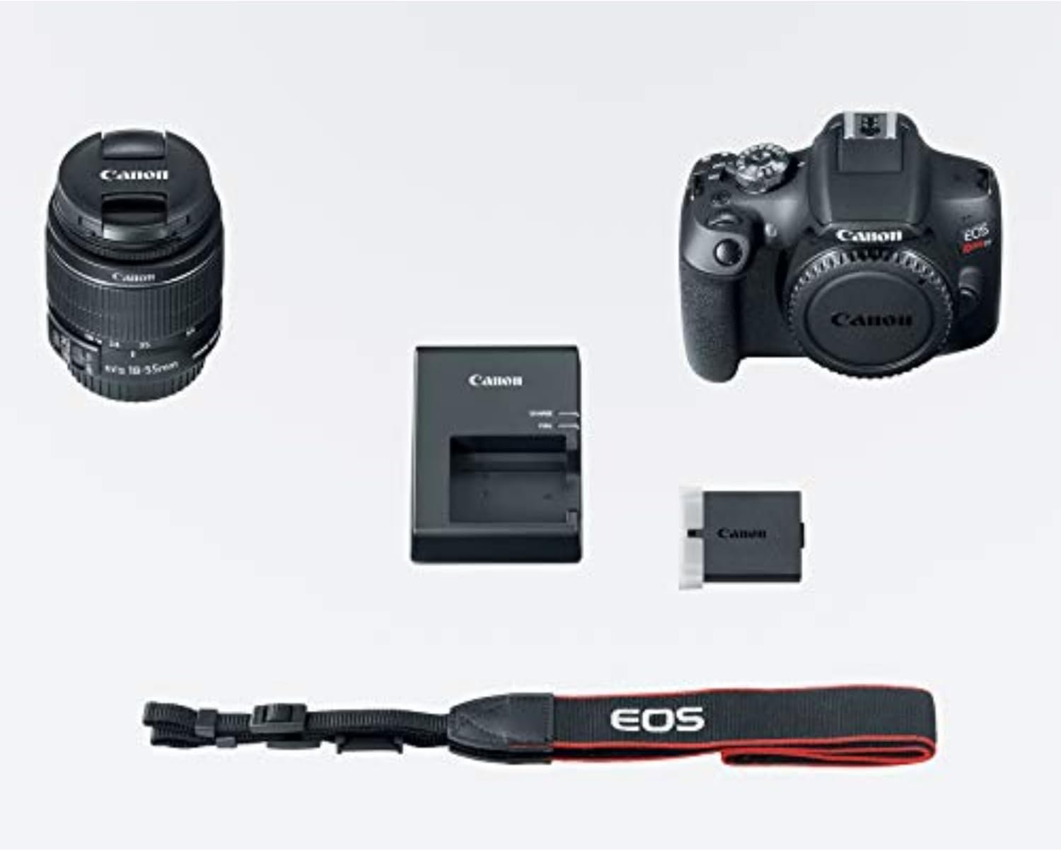 Canon EOS Rebel T7 DSLR Camera EF-S 18-55mm f/3.5-5.6 is II Lens Kit, 24.1 Megapixel CMOS (APS-C) Sensor, Full HD Videos, Built-in Wi-Fi, Beginner Photographers, Digital Camera, Black | 24.1MP Aps-C CMOS, Full HD 1080p, Built-in WI-FI and Nfc, Iso 100-640