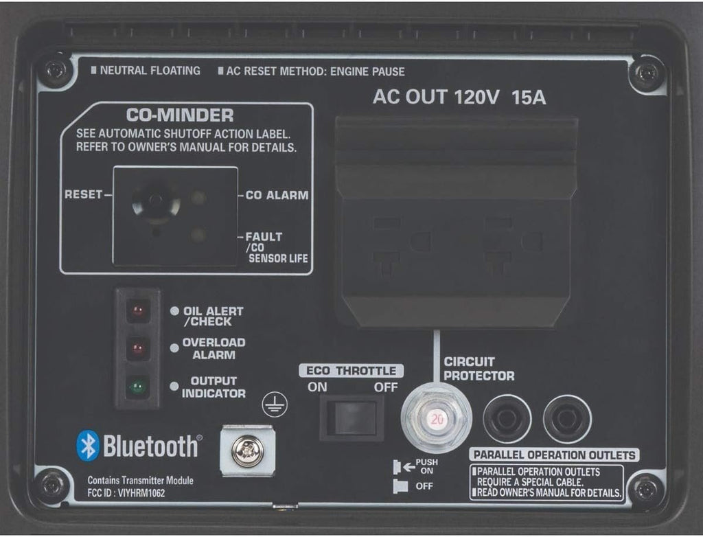 Honda EU2200ITAN 2200W Portable Inverter Generator 120V CO-Minder 49 State Compliant