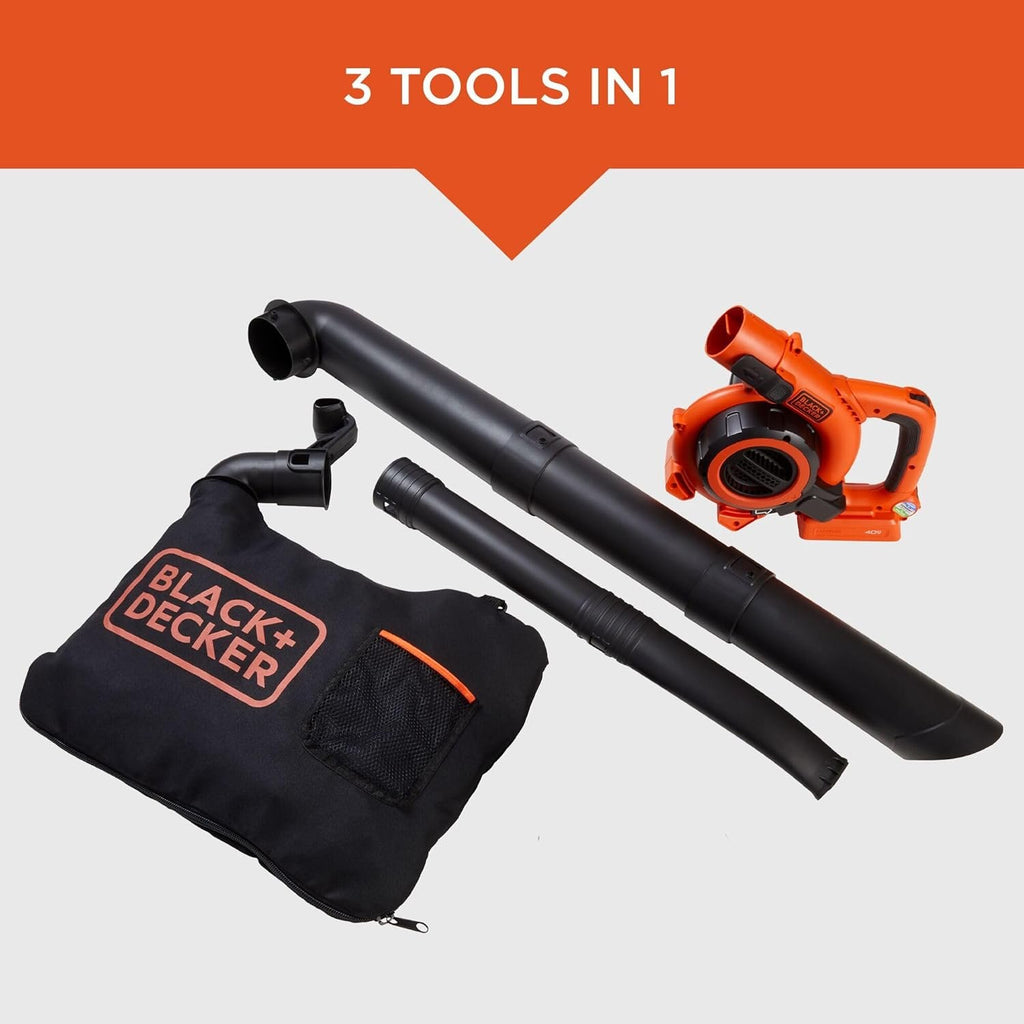 BLACK+DECKER 40V Cordless Leaf Blower Vacuum Mulcher Combo Kit Battery Charger LSWV36