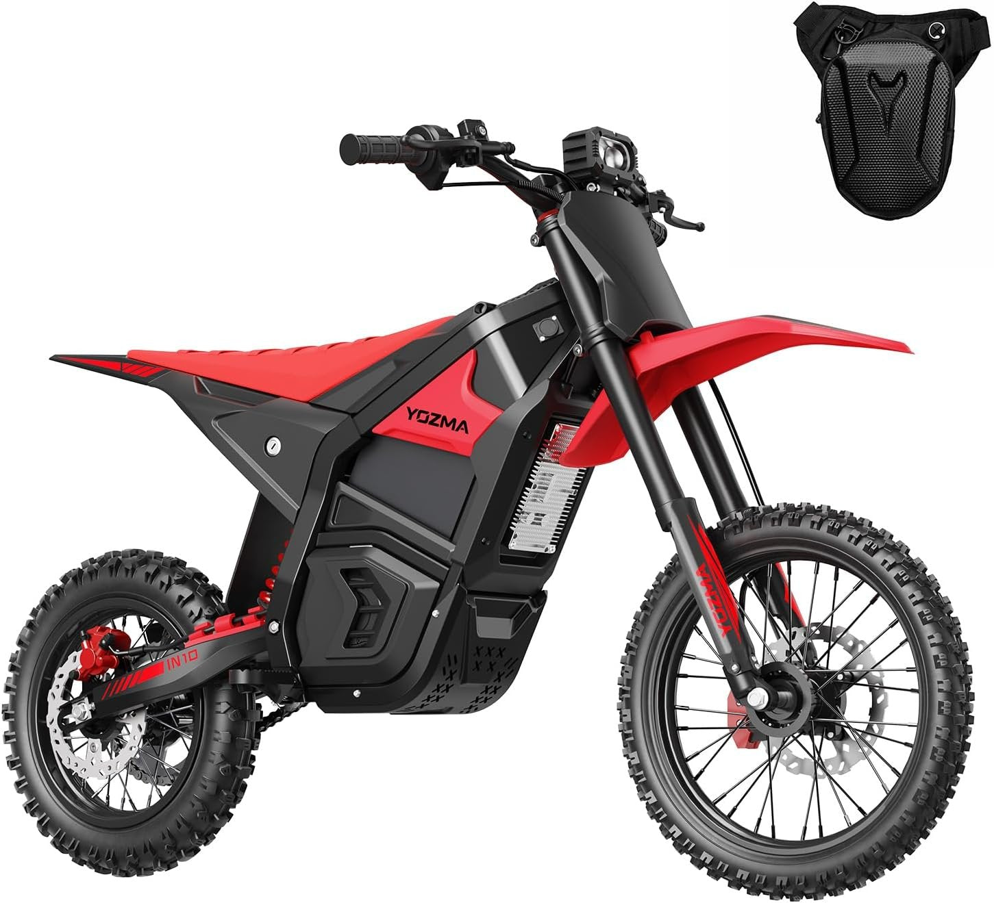 Yozma IN10 Electric Dirt Bike, 2600W 40MPH Electric-Motorcycle with 48V/23AH Battery Ebike, Full Hydraulic Brakes and Suspensions Mountain Off-Road E Dirt Bike, for Teens &amp; Adults