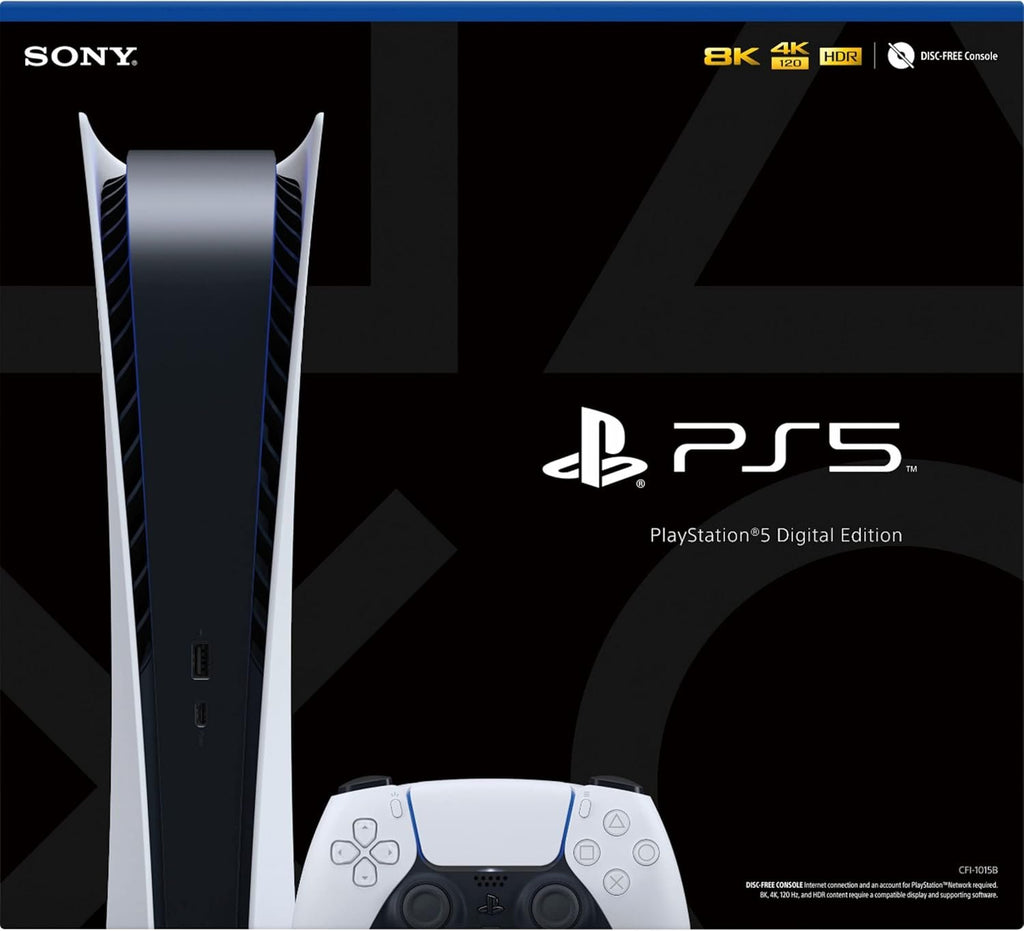 Sony PlayStation 5 PS5 Disc Version Gaming Console, 4K Blu-ray Player, 16GB GDDR6 Memory, Ultra-High Speed 825GB SSD, WiFi 6, Bluetooth 5.1, 120Hz 8K Output