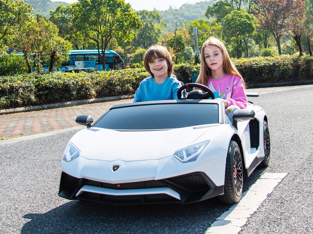 Lamborghini Aventador XXL 24V Big Kids Ride-On Car | White