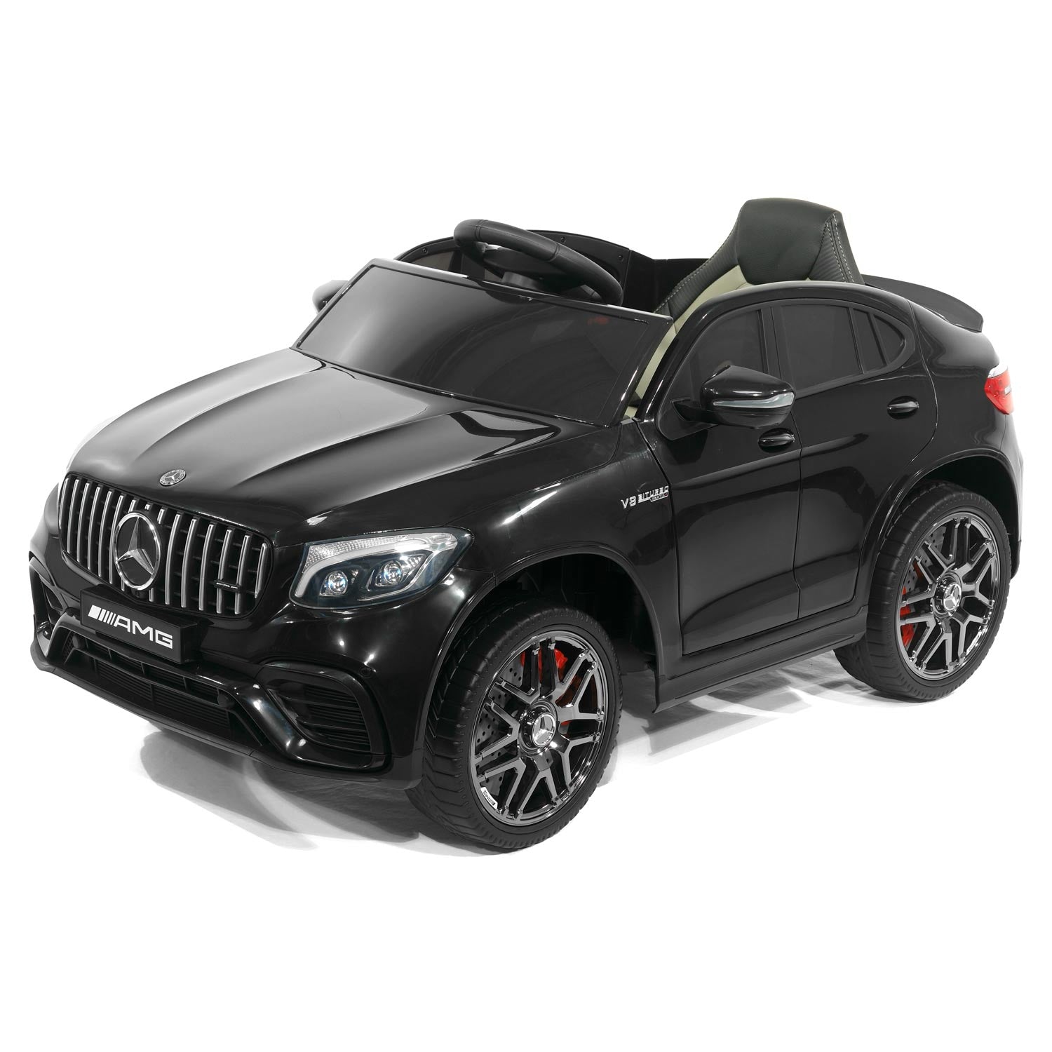 Mercedes AMG GLC 63S 12V 4WD Kids Ride-On Car with R/C Parental Remote | Black