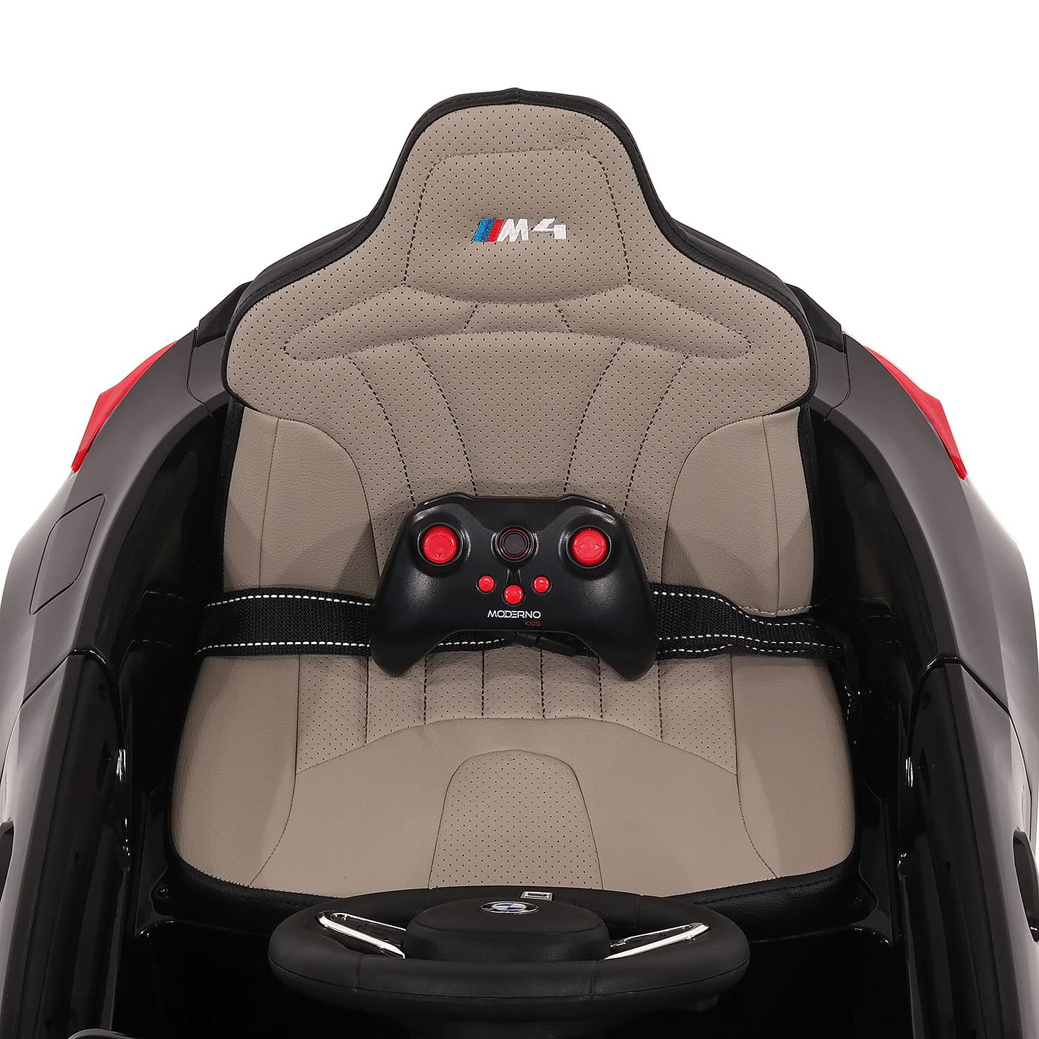 BMW M4 12V Kids Ride-On Car with R/C Parental Remote | White
