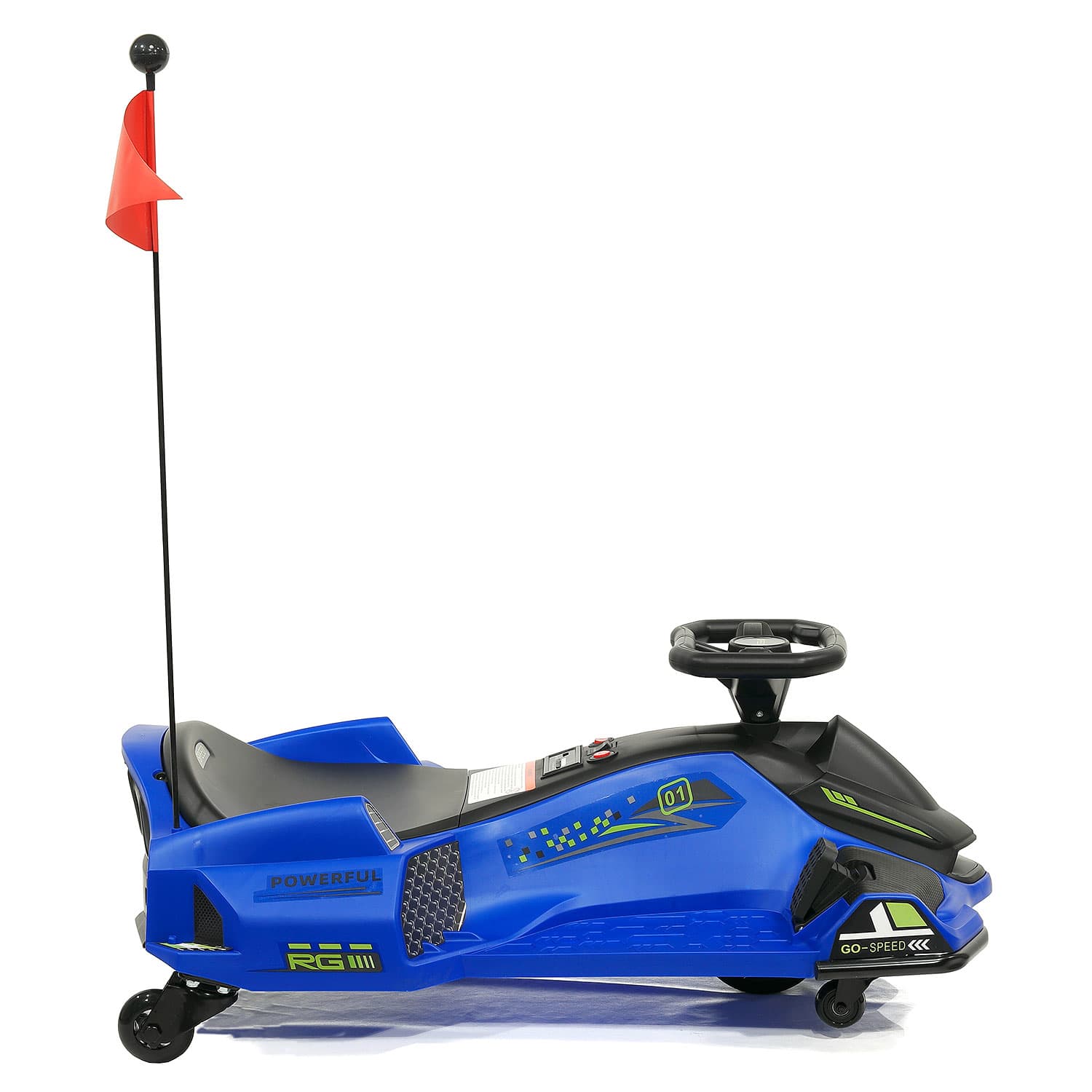 360° Drift Glider 24V Kids Ride-On Go-Kart | Blue