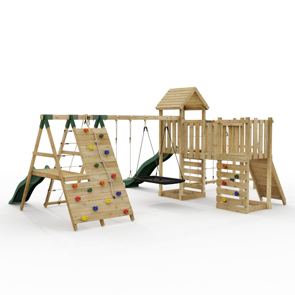 ClassicPlay Double Tower Climbing Frame with Double Swing - Ben Nevis