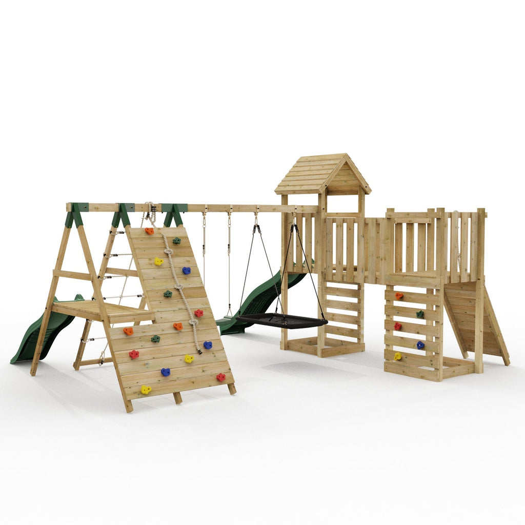 ClassicPlay Double Tower Climbing Frame with Double Swing - San Luis