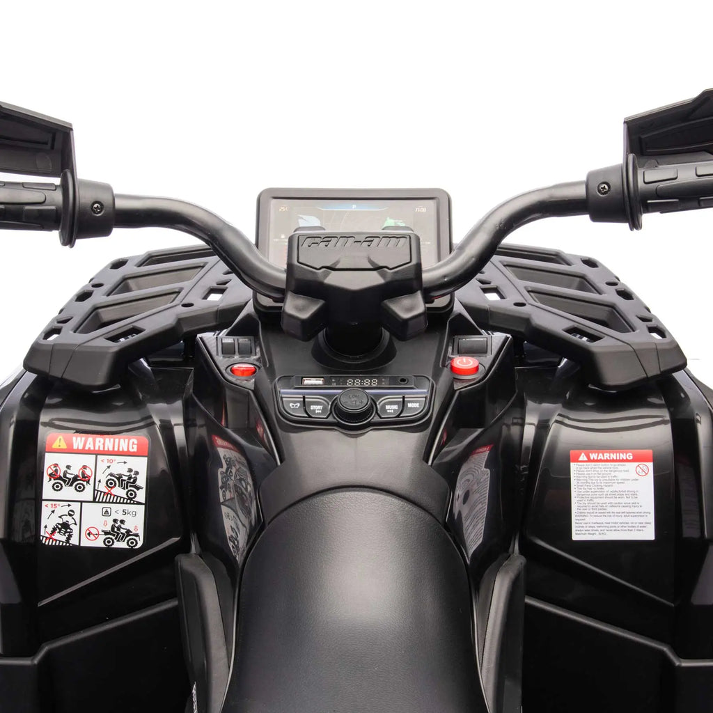 Can-Am Outlander 24V 4WD Kids Ride-On ATV Quad | Black