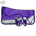 Purple Glitter Western Saddle Pad Set