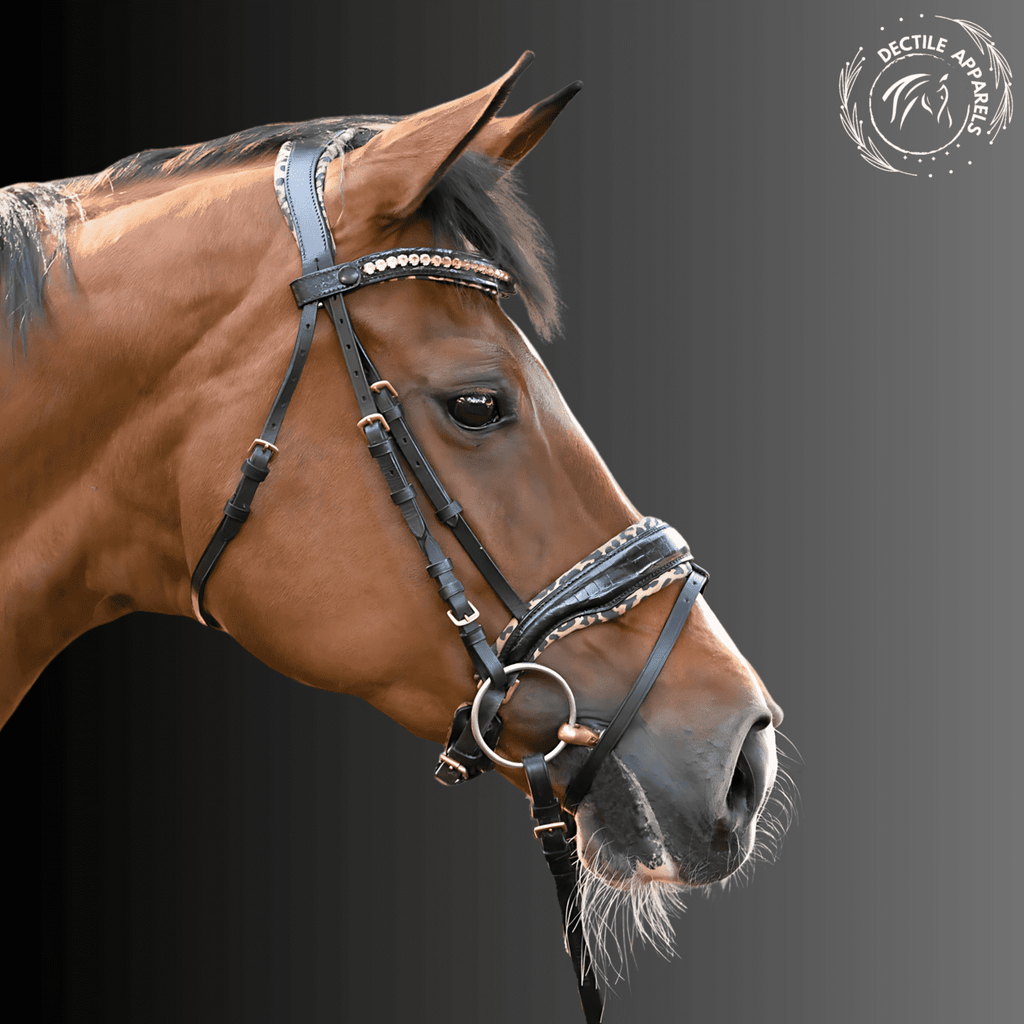 Elite Black Crystal Patent Bridle