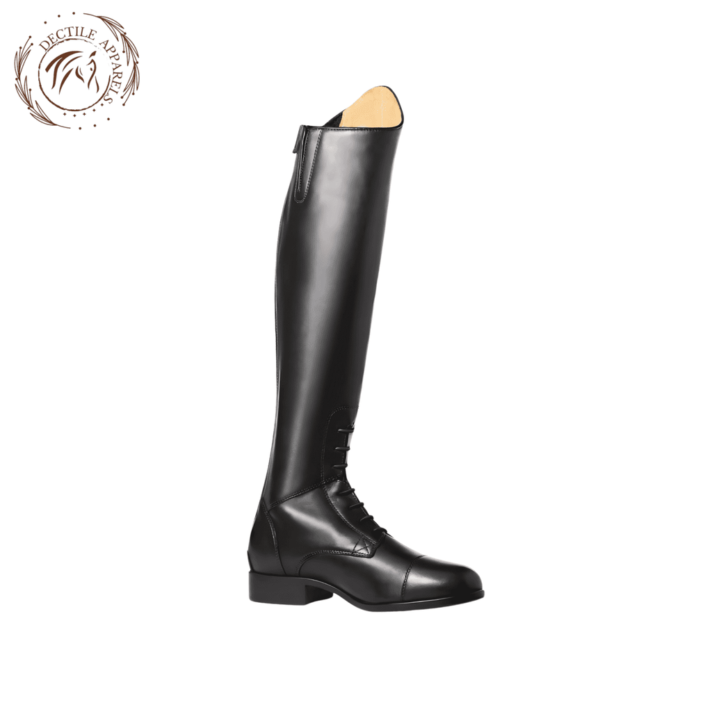 5-Star Dectile Black Leather Riding Boots