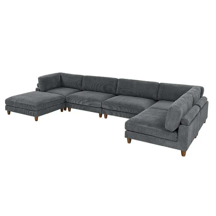 Espinosa 6 - Piece Corduroy Sectional