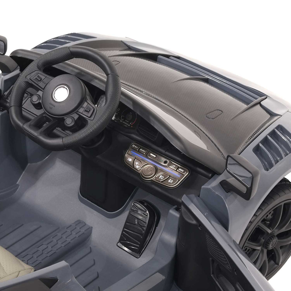 Maserati GT2 24V Kids Ride-On Car with R/C Parental Remote | Gray