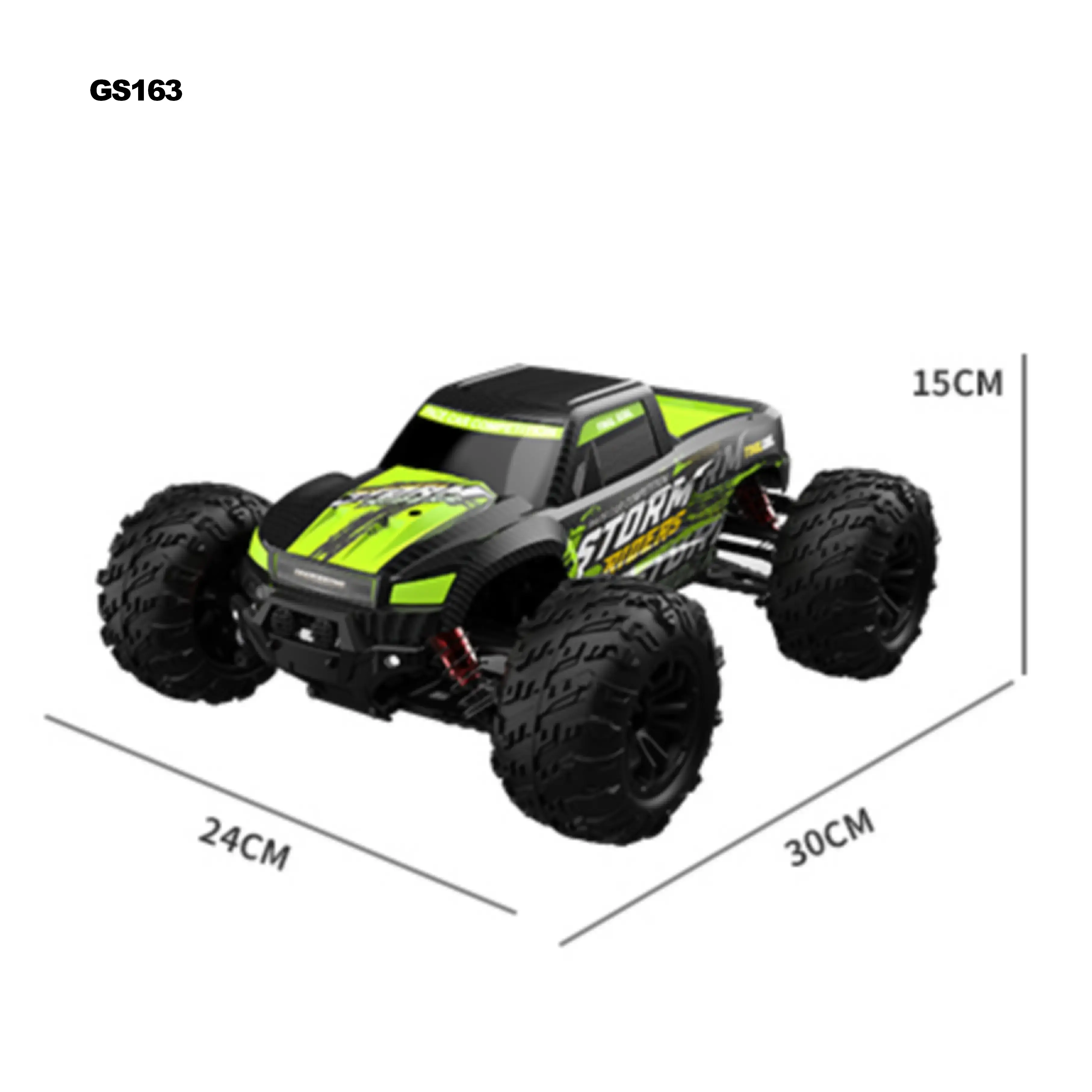 1:16 Large Alloy Crawler Remote Control Truck - 4WD, 2.4GHz, Waterproof