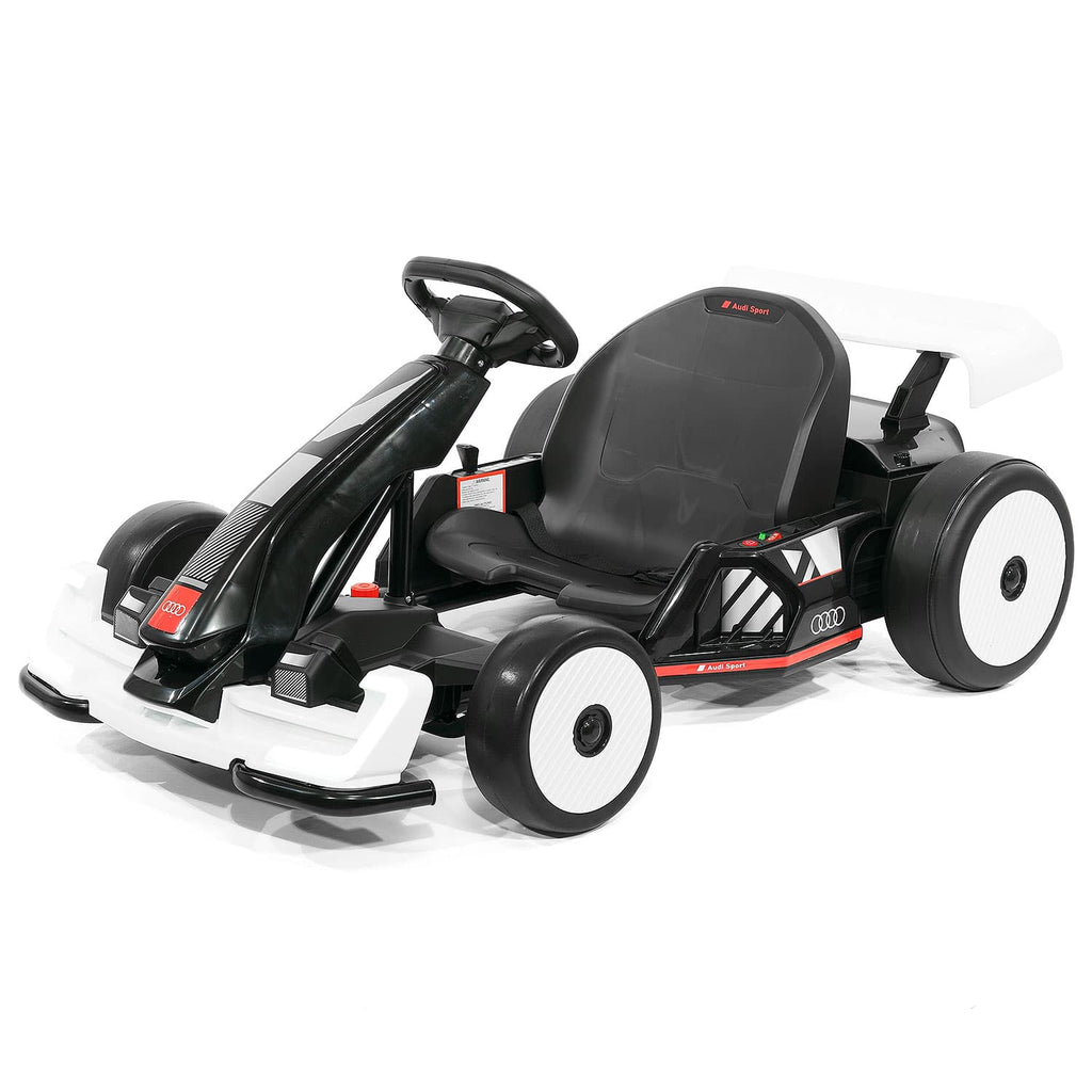 Audi Sport 24V Big Kids Drifting Ride-On Go Kart | White
