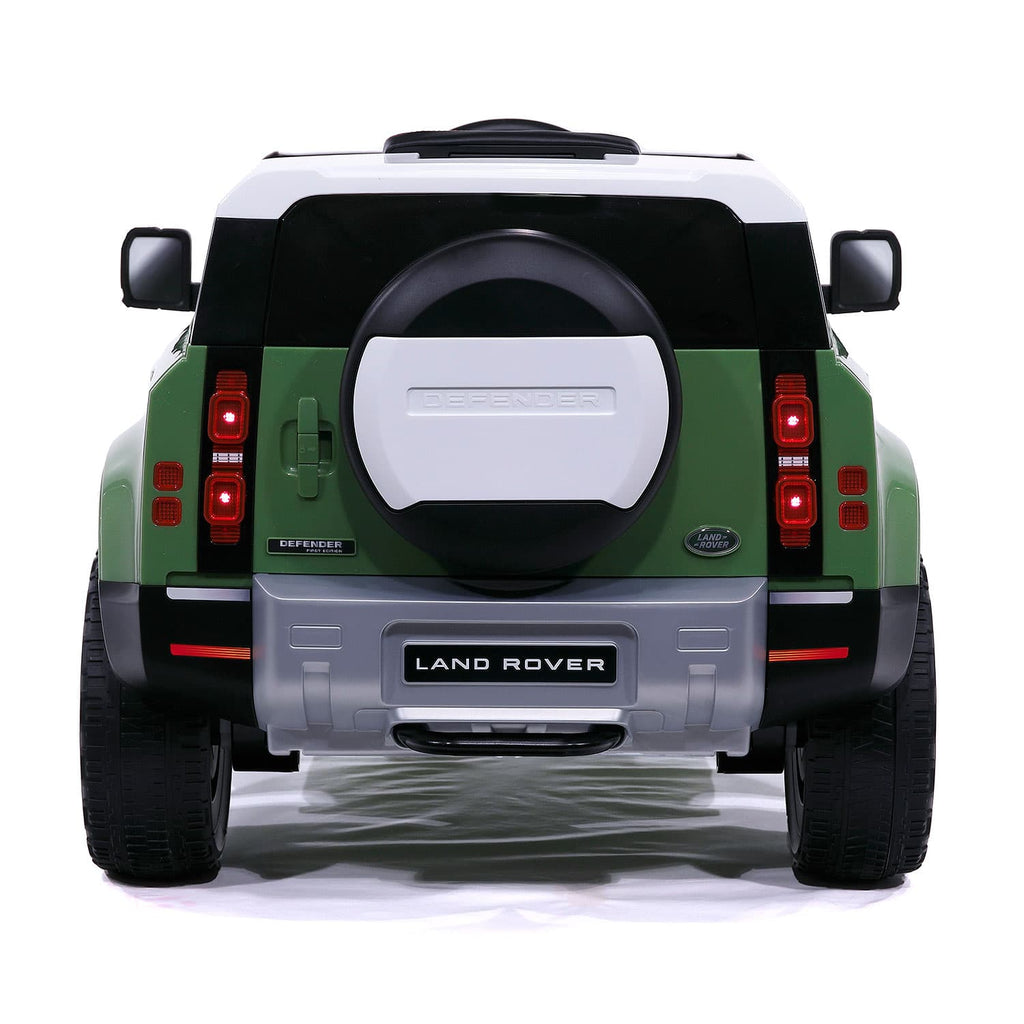 Land Rover Defender 12V Kids Ride-On Car with R/C Parental Remote | Green