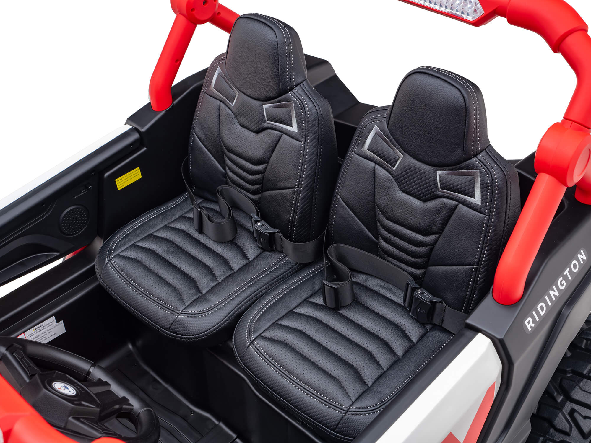 Ridington MAX-R 24V Kids Ride-On UTV Buggy with R/C Parental Remote | Red-White