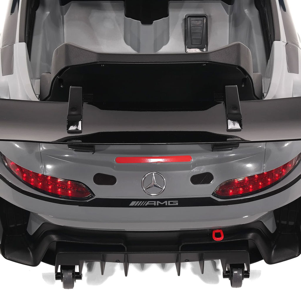 Mercedes AMG GT3 EVO 12V Kids Ride-On Car with R/C Parental Remote | Gray