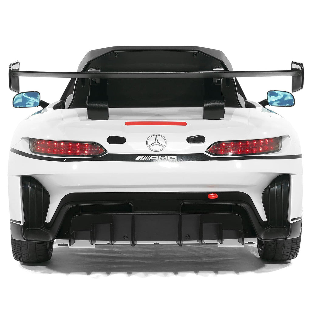Mercedes AMG GT3 EVO 12V Kids Ride-On Car with R/C Parental Remote | White