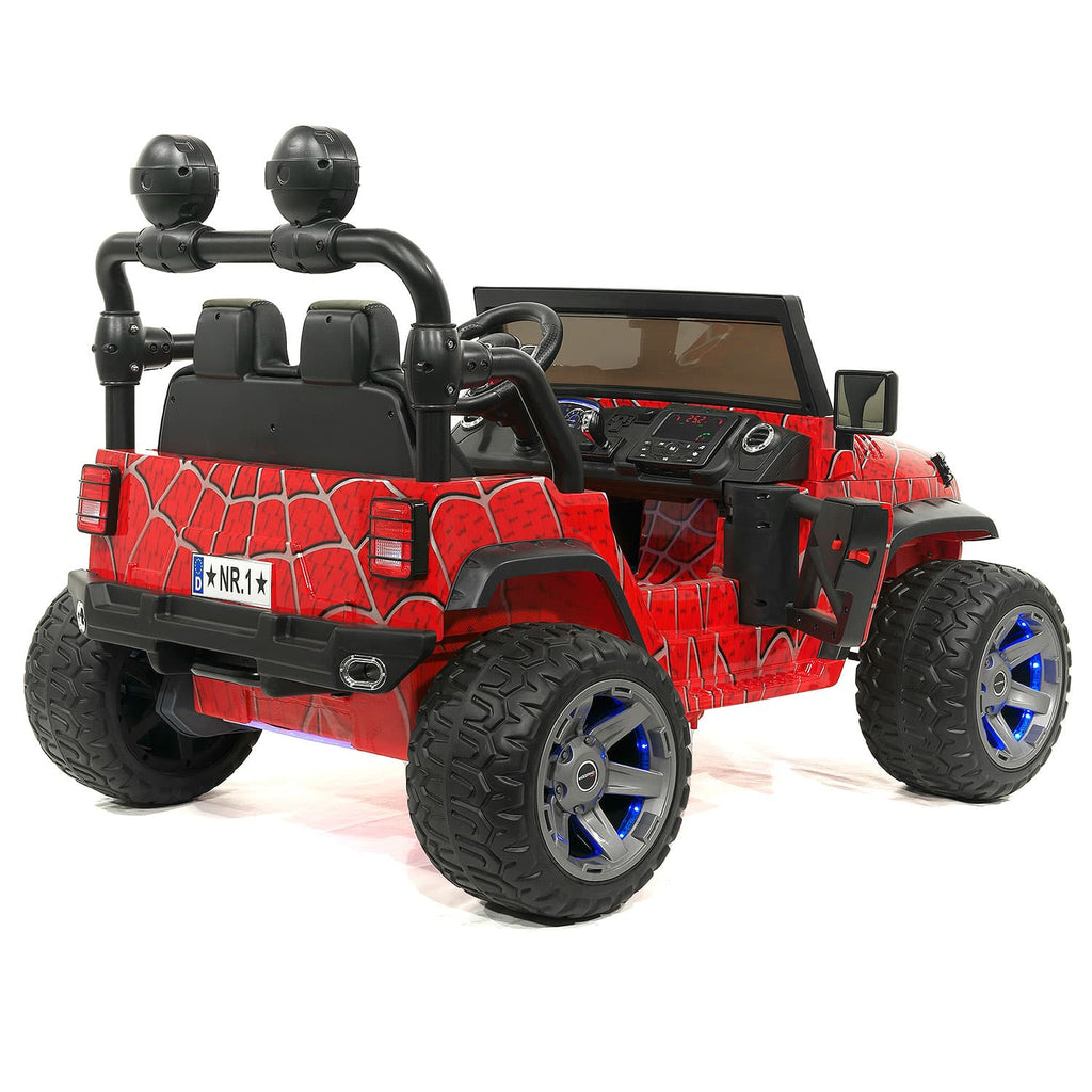 Trail Explorer 24V Kids Ride-On Car Truck with R/C Parental Remote | Spider Red