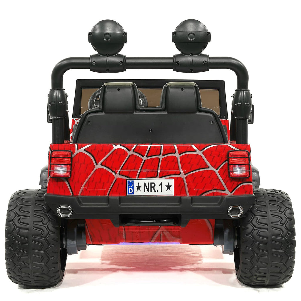 Trail Explorer 24V Kids Ride-On Car Truck with R/C Parental Remote | Spider Red