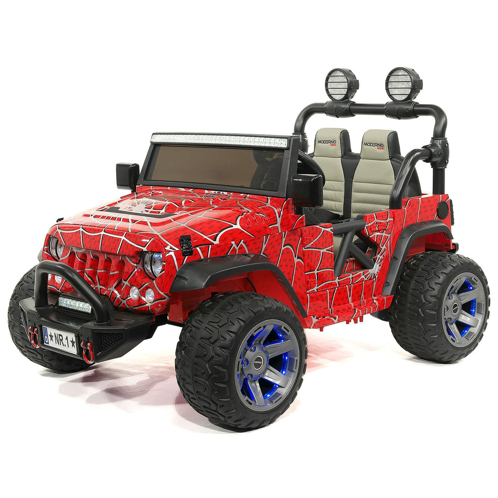 Trail Explorer 24V Kids Ride-On Car Truck with R/C Parental Remote | Spider Red