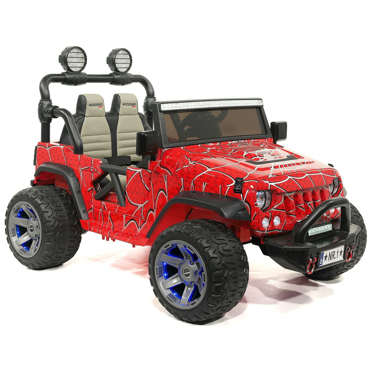 Trail Explorer 24V Kids Ride-On Car Truck with R/C Parental Remote | Spider Red