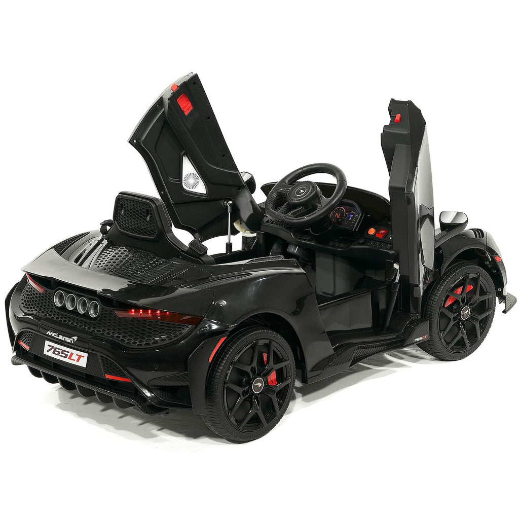McLaren 765LT 12V Kids Ride-On Car with R/C Parental Remote | Black