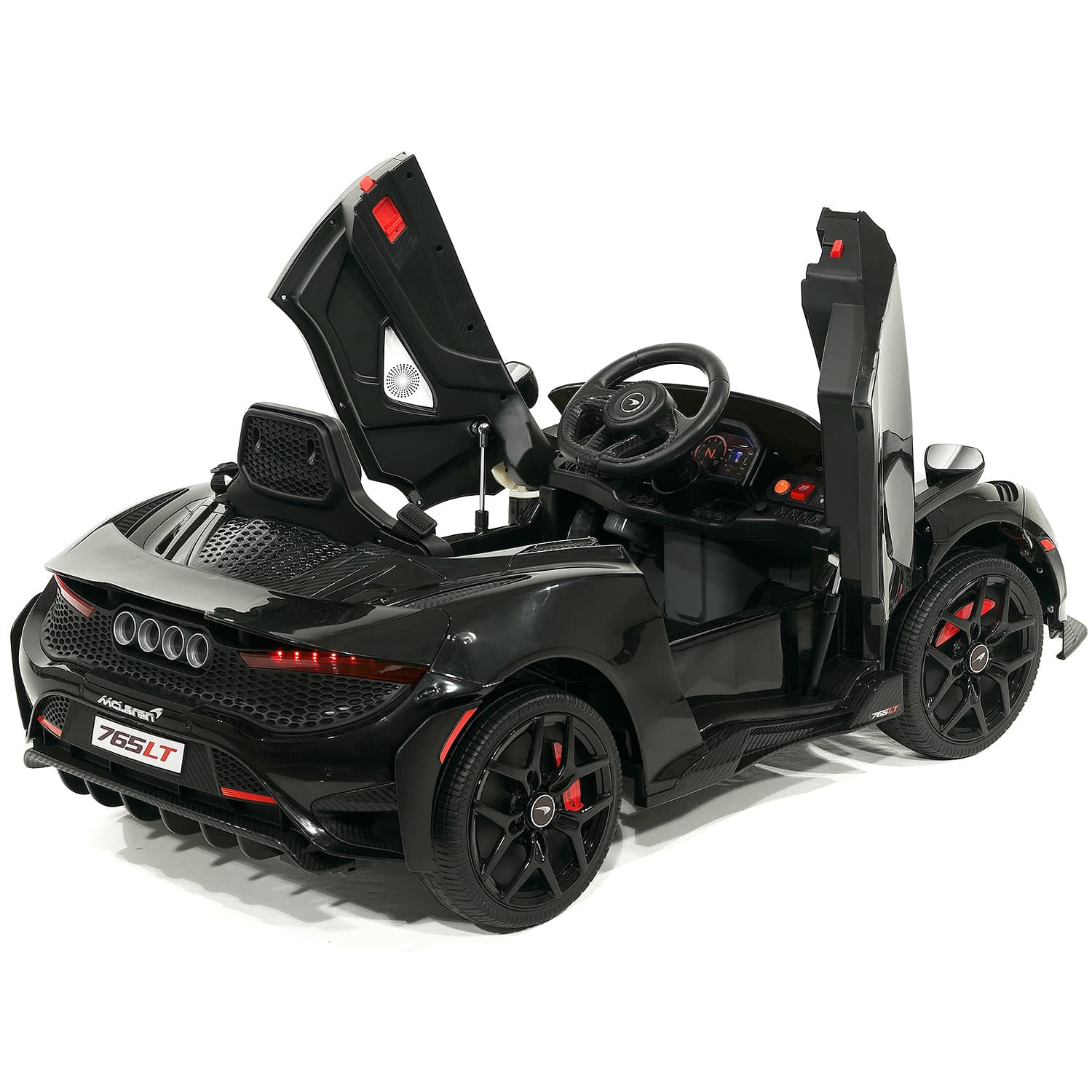McLaren 765LT 12V Kids Ride-On Car with R/C Parental Remote | Black