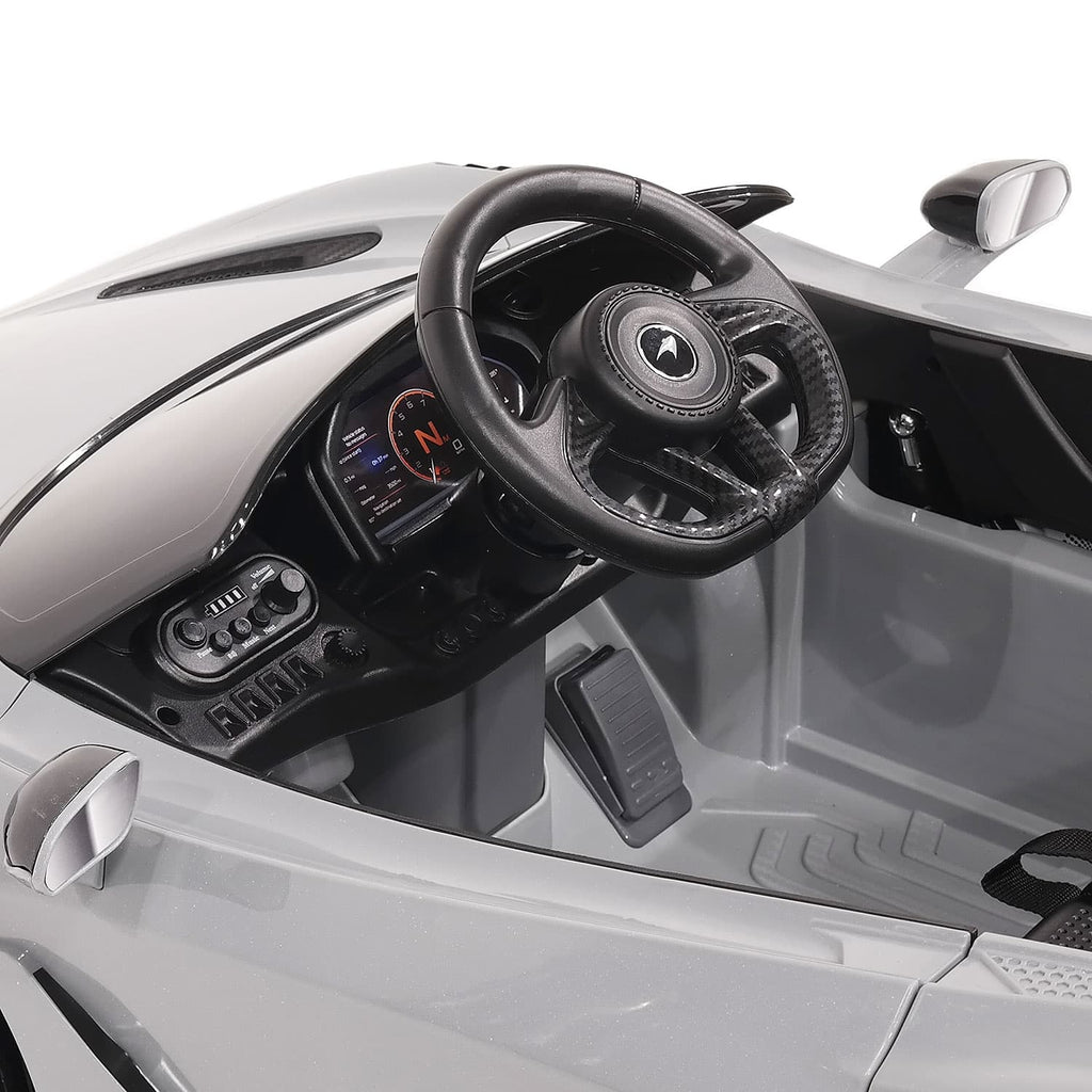 McLaren 765LT 12V Kids Ride-On Car with R/C Parental Remote | Gray