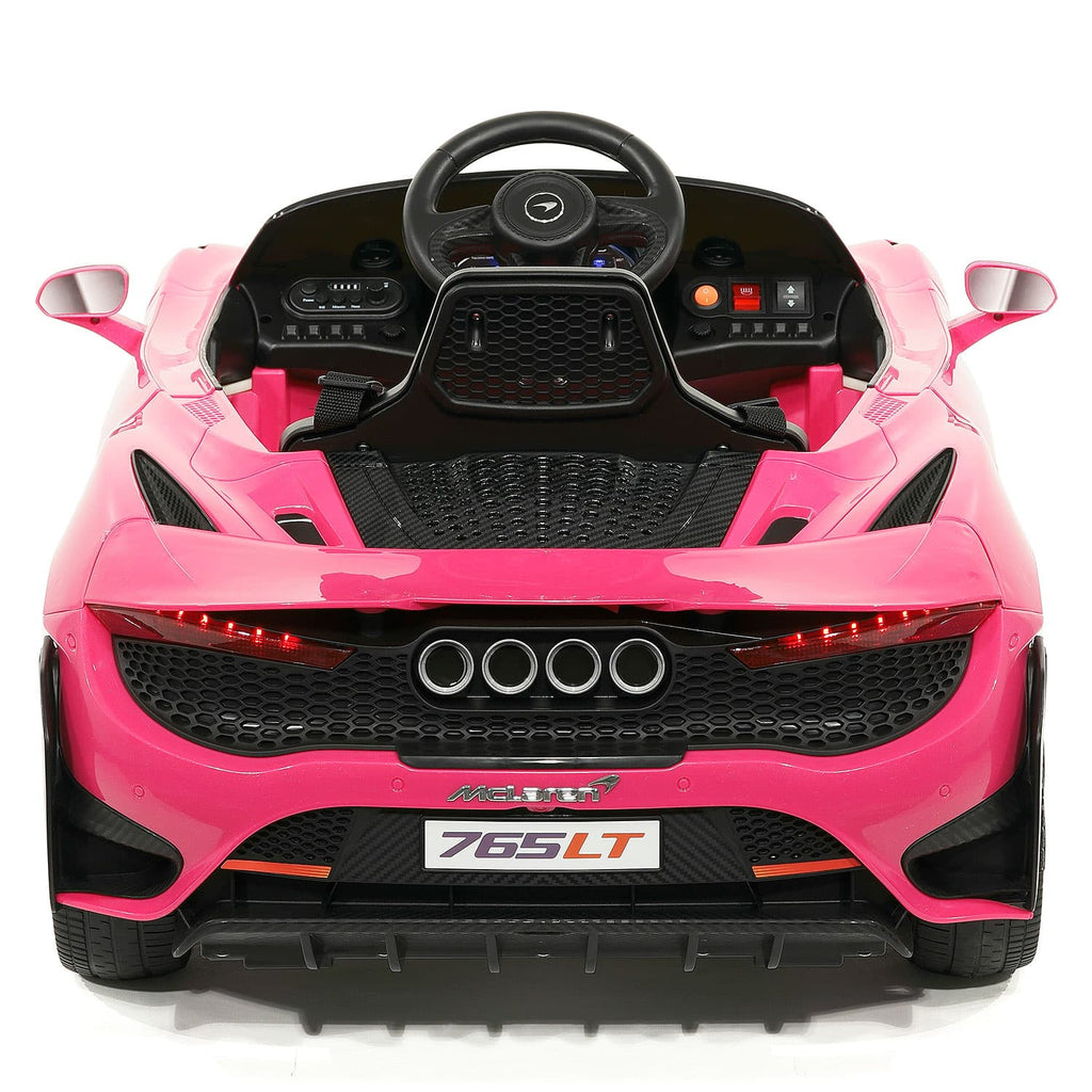 McLaren 765LT 12V Kids Ride-On Car with R/C Parental Remote | Pink