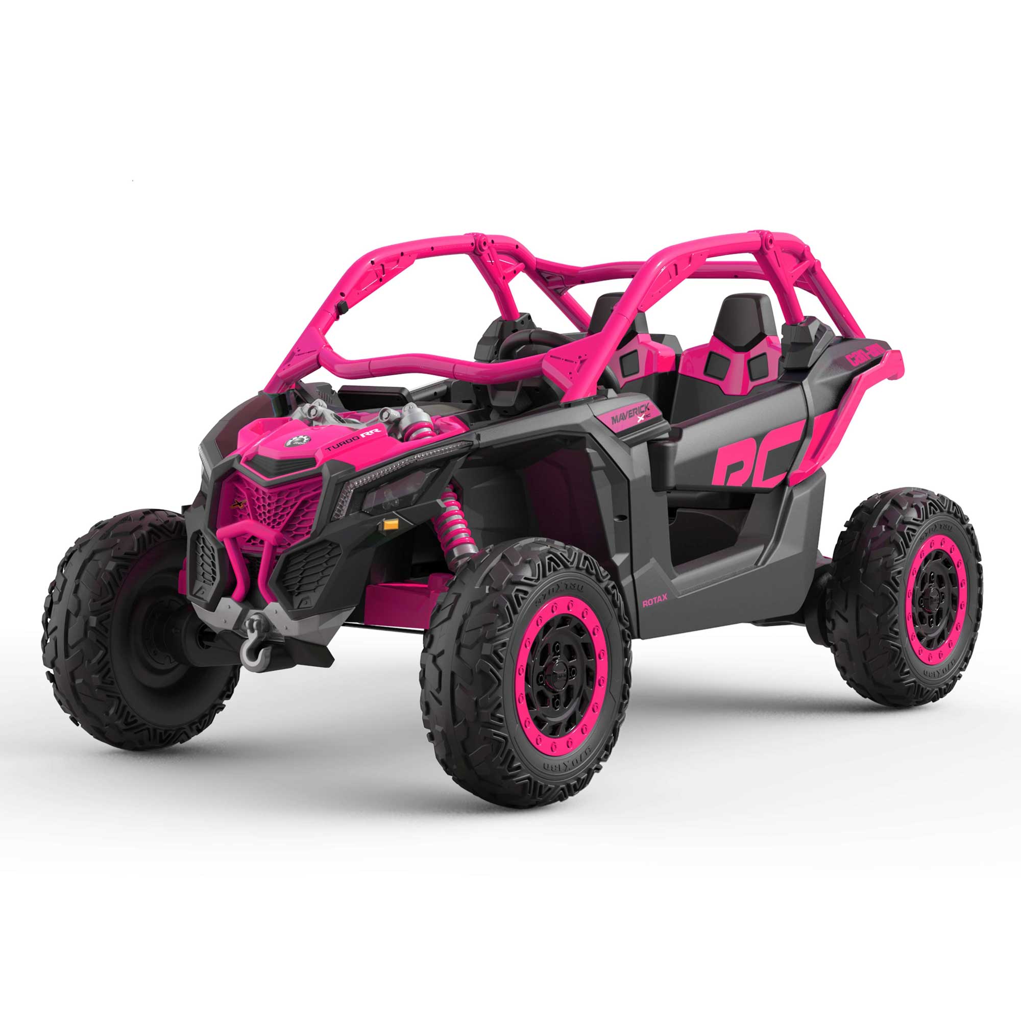 Can-Am Maverick XL Custom Edition 24V Kids Ride-On UTV Buggy Car | Deep Pink