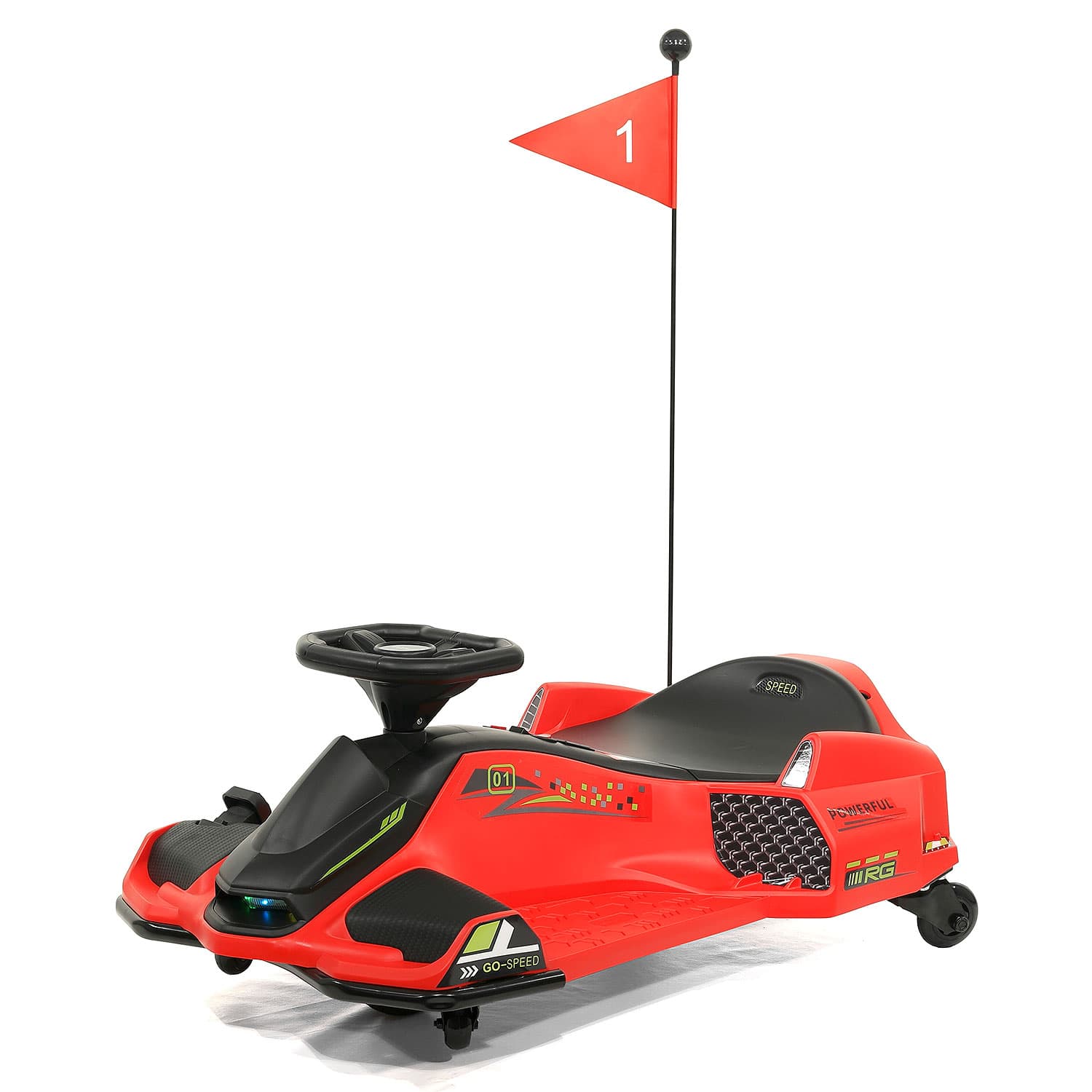 360° Drift Glider 24V Kids Ride-On Go-Kart | Red