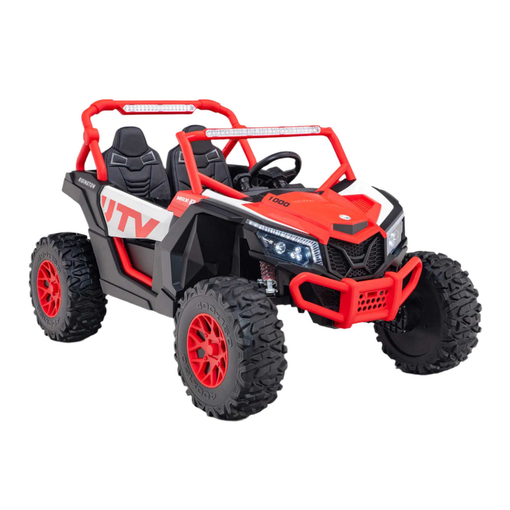 Ridington MAX-R 24V Kids Ride-On UTV Buggy with R/C Parental Remote | Red-White