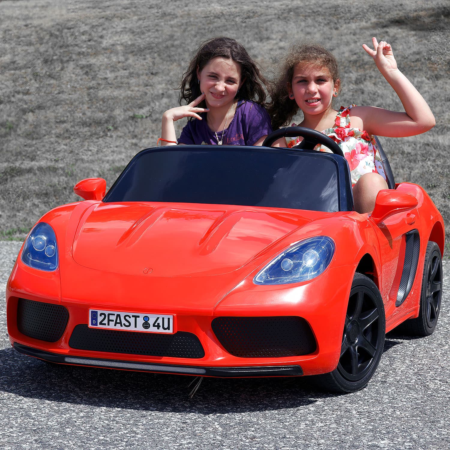 Roadster XXL Sport 24V Big Kids Ride-On Car | Red