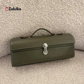 Leather Clutch & Top Handle Bag – Brown Small Tote
