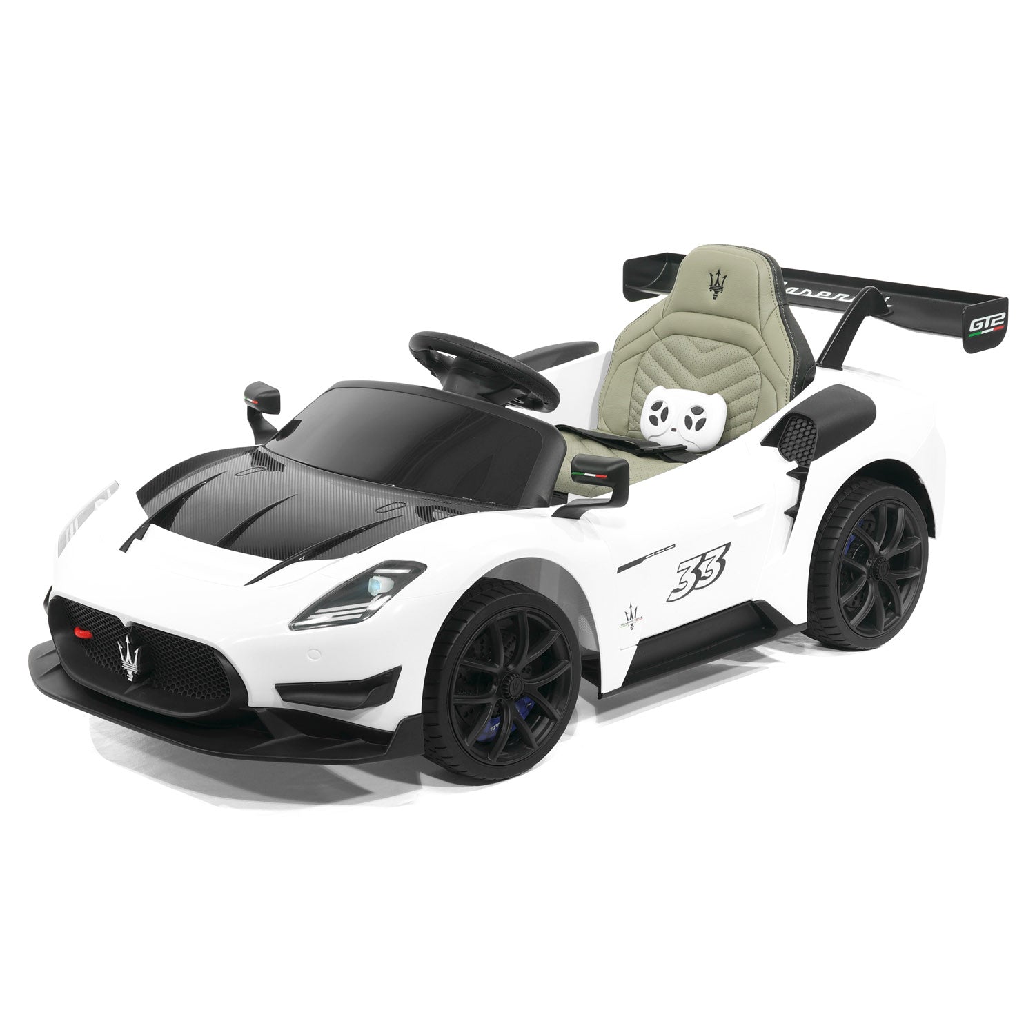 Maserati GT2 24V Kids Ride-On Car with R/C Parental Remote | White
