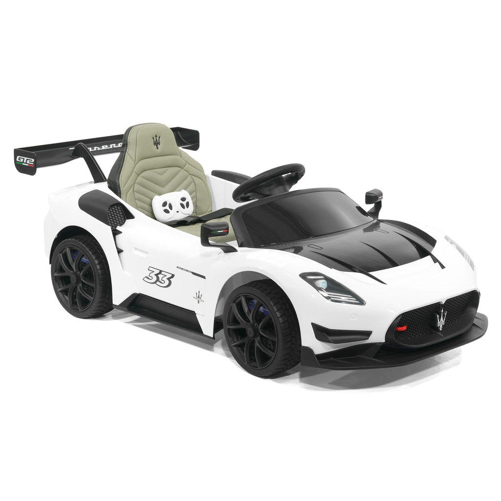 Maserati GT2 24V Kids Ride-On Car with R/C Parental Remote | White