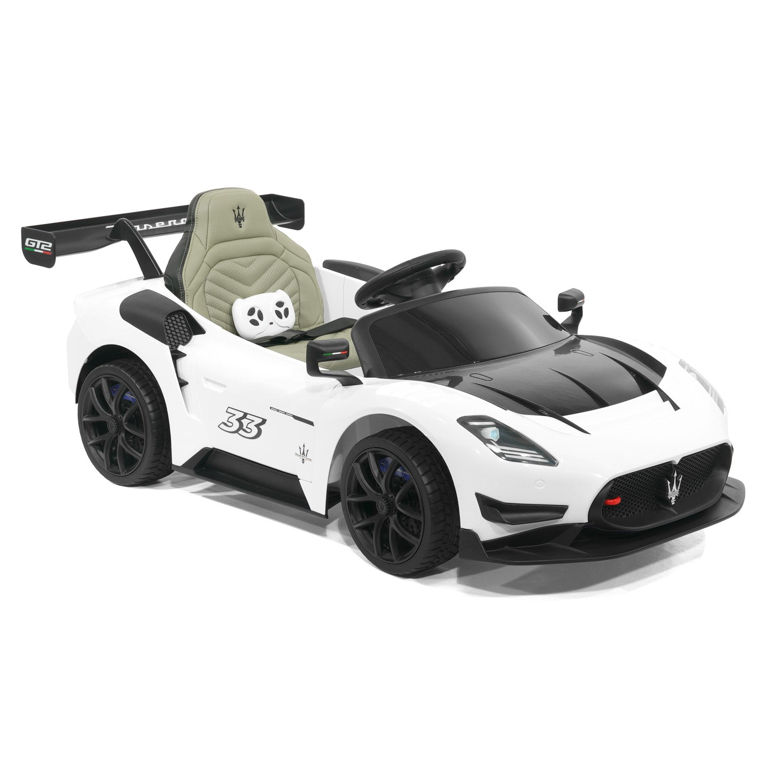 Maserati GT2 24V Kids Ride-On Car with R/C Parental Remote | White