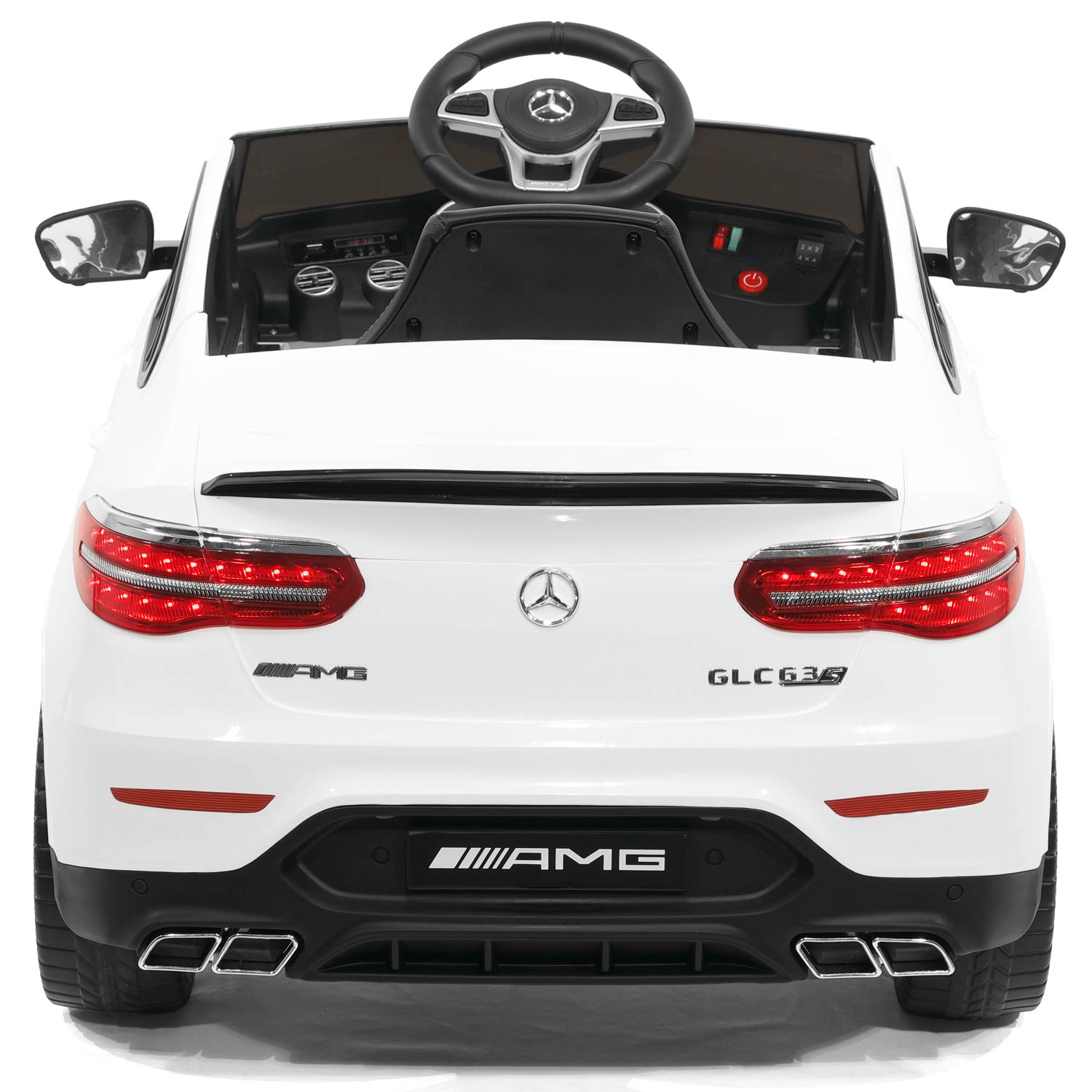Mercedes AMG GLC 63S 12V 4WD Kids Ride-On Car with R/C Parental Remote | White