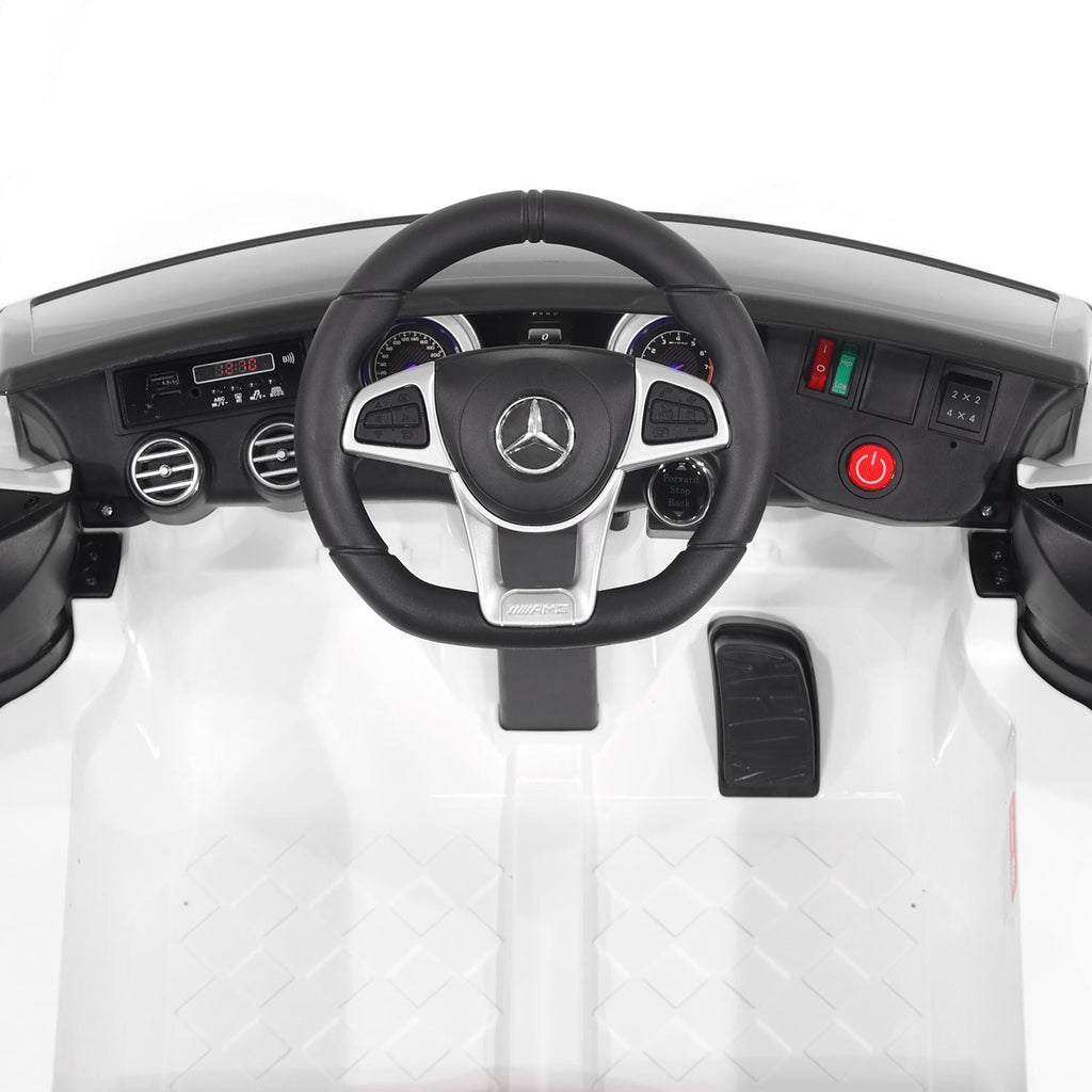 Mercedes AMG GLC 63S 12V 4WD Kids Ride-On Car with R/C Parental Remote | White