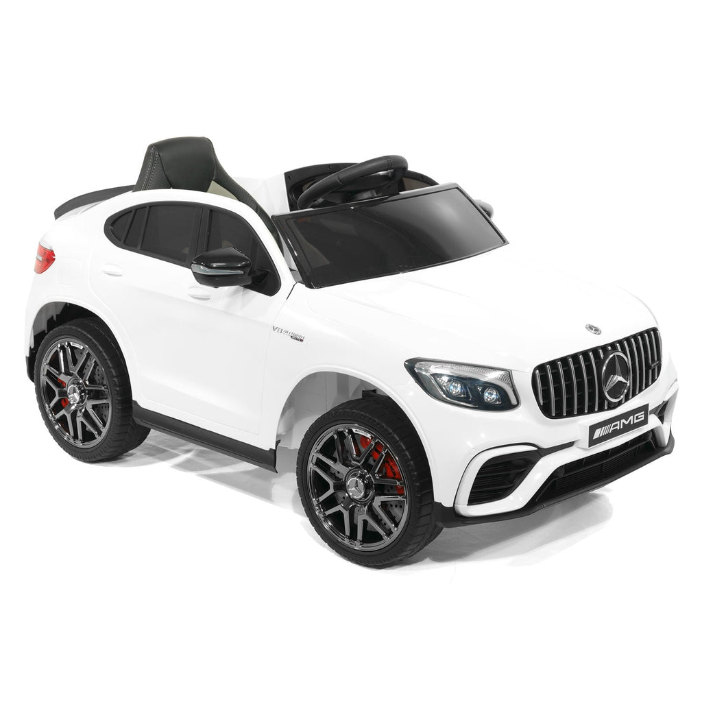 Mercedes AMG GLC 63S 12V 4WD Kids Ride-On Car with R/C Parental Remote | White