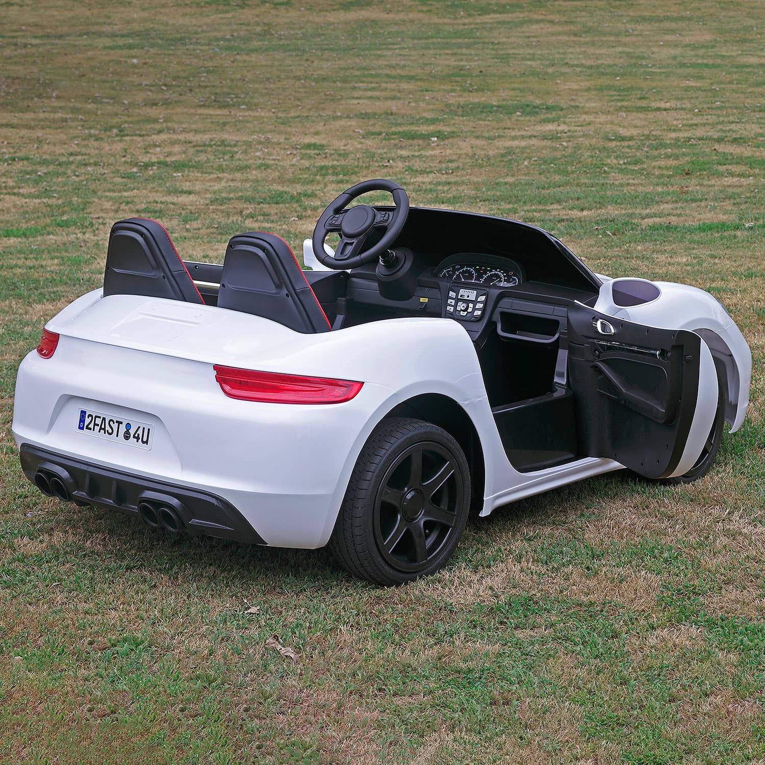 Roadster XXL Sport 24V Big Kids Ride-On Car | White