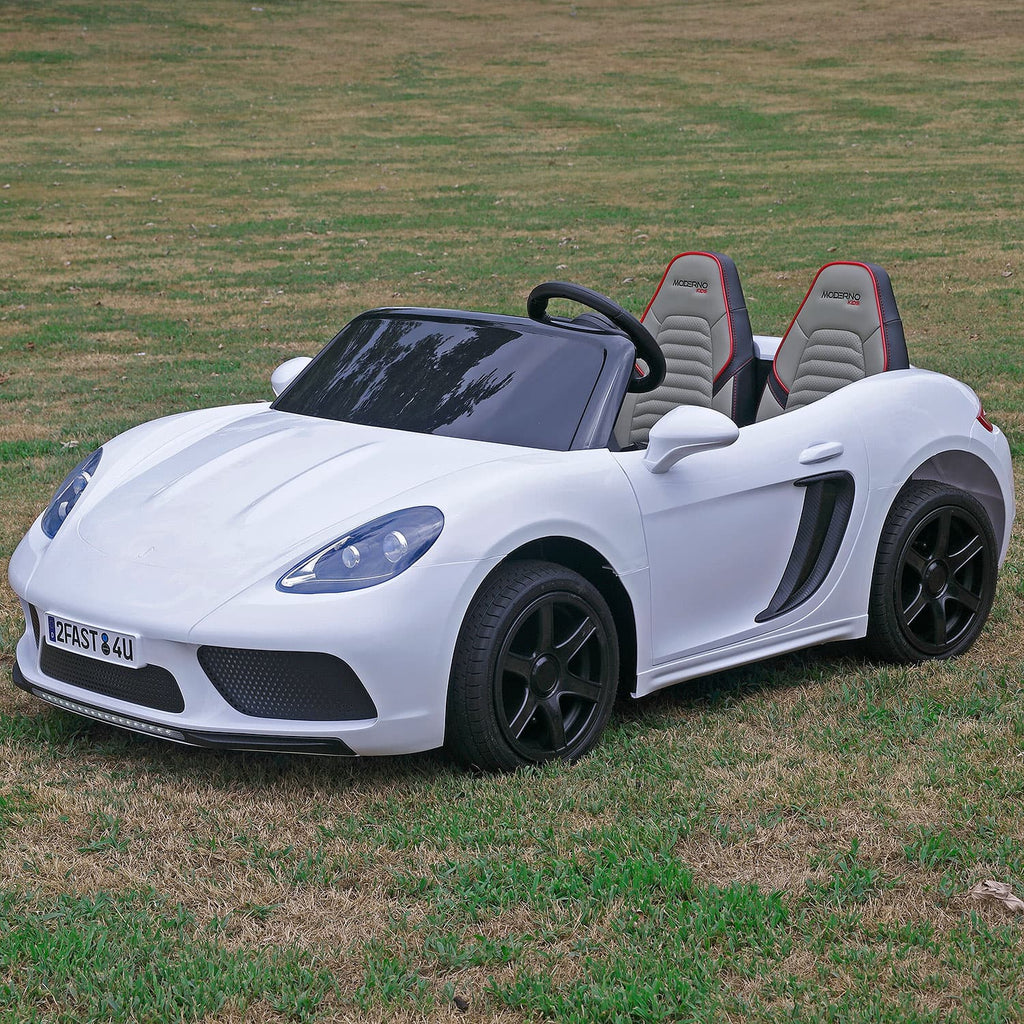 Roadster XXL Sport 24V Big Kids Ride-On Car | White