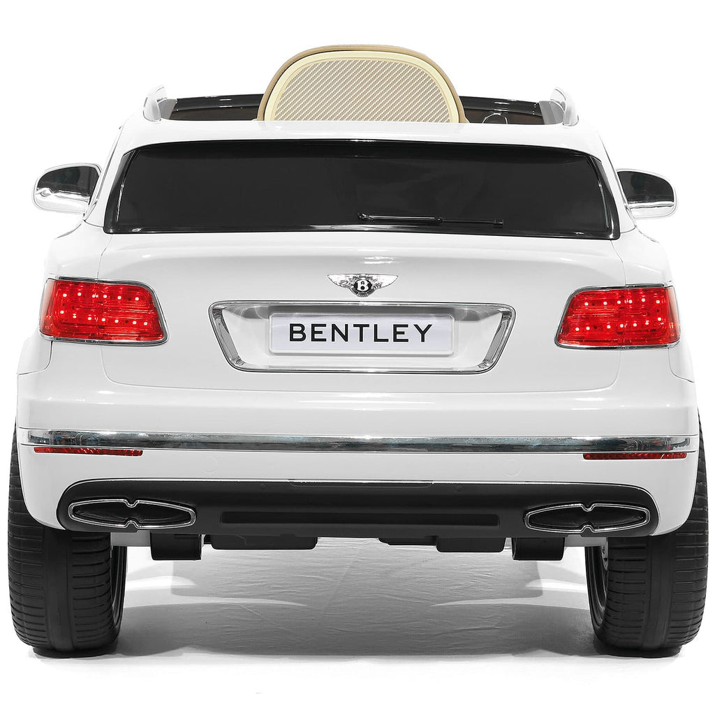 Bentley Bentayga 12V Kids Ride on Car SUV with R/C Parental Remote Control | White