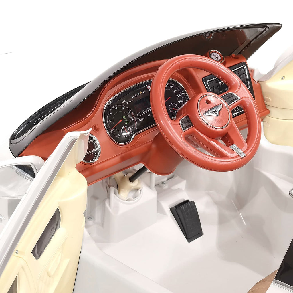 Bentley Bentayga 12V Kids Ride on Car SUV with R/C Parental Remote Control | White