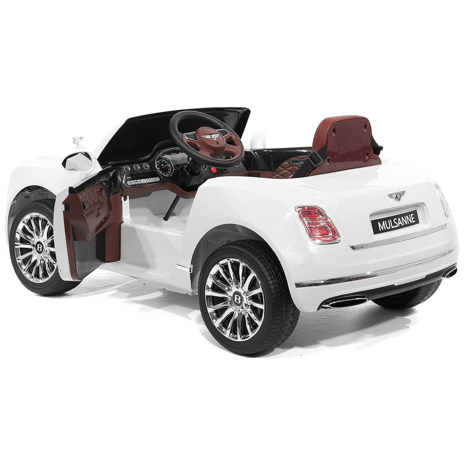 Bentley Mulsanne 12V Kids Ride on Car with Parental Remote Control | White