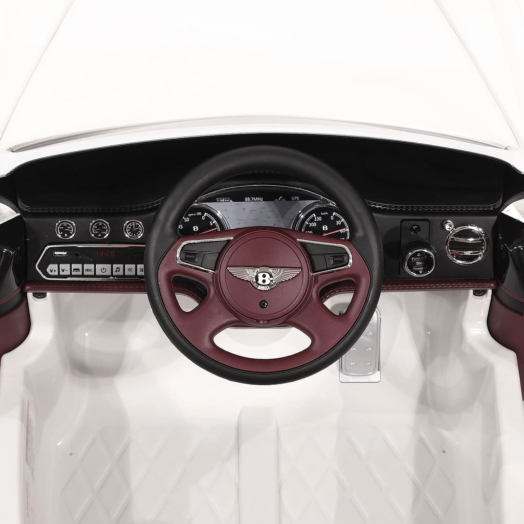 Bentley Mulsanne 12V Kids Ride on Car with Parental Remote Control | White