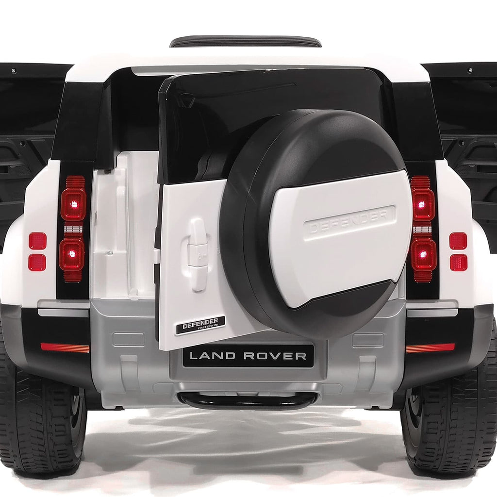 Land Rover Defender 12V Kids Ride-On Car with R/C Parental Remote | White